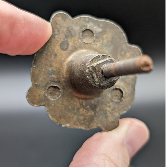 Drawer Pulls Pair 2 Vintage Antique? Metal Decorative Ornate Handles Old Cottage - Picture 6 of 10